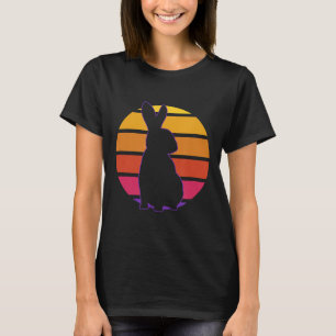 Camiseta Conejo Retro Vintage Sunset Silhouette Gráfica Bun