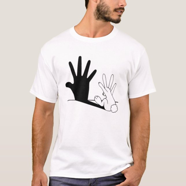 Camiseta Conejo sombra de mano (Anverso)