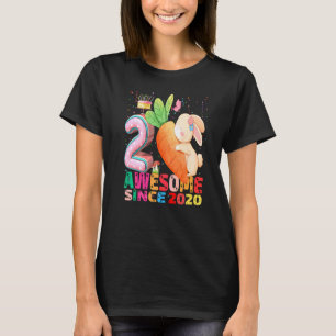 Camiseta Conejo Tengo 2 Años Chicas Fiesta de Conejo de Cum