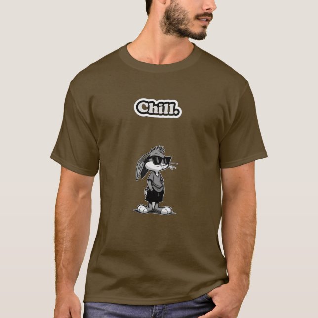 Camiseta Conejo tranquilo con gafas de sol (Anverso)