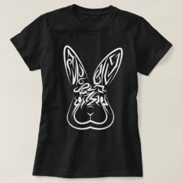Camiseta Conejo tribal blanco y negro