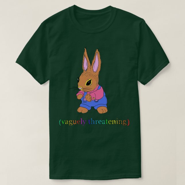Camiseta Conejo vagamente amenazante (Diseño del anverso)