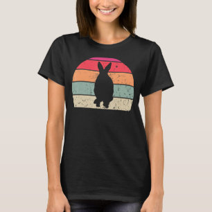 Camiseta Conejo Vintage Retro Rabbit Silhouette Animal 60