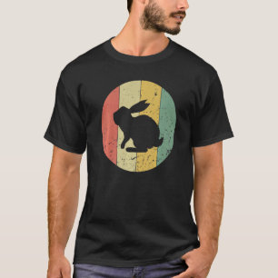 Camiseta Conejo Vintage Retro Rabbit Silhouette Animal 60s