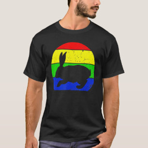 Camiseta Conejo Vintage Retro Rabbit Silhouette Animal 70