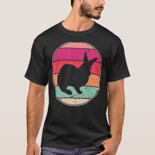 Camiseta Conejo Vintage Retro Rabbit Silhouette Animal 80