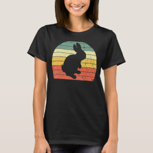 Camiseta Conejo Vintage Retro Rabbit Silhouette Animal 80s
