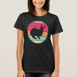 Camiseta Conejo Vintage Retro Rabbit Silhouette Animal 80s