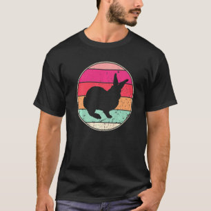 Camiseta Conejo Vintage Retro Rabbit Silhouette Animal 80s