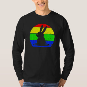 Camiseta Conejo Vintage Silueta Animal Retro Conejo 60s 