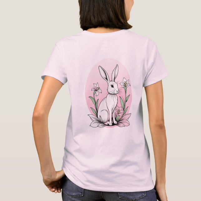 Camiseta Conejo y Lilies (Reverso)