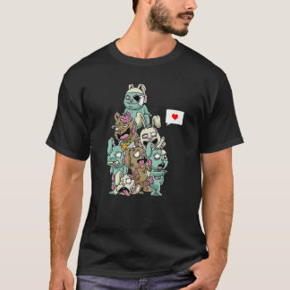 Camiseta Conejo Zombie Scary Halloween Bunny