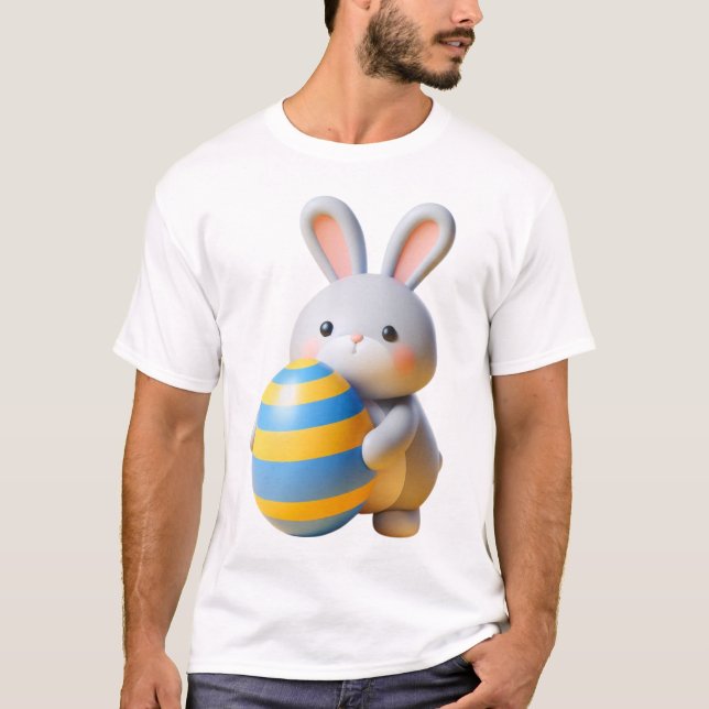 Camiseta Conejos caprichosos en una colorida pradera (Anverso)