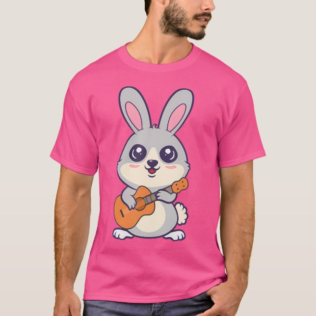 Camiseta Conejos conejitos Kawaii interpretando caricatura  (Anverso)