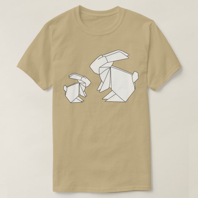 Camiseta Conejos de origami (Diseño del anverso)