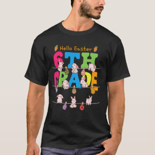 Camiseta Conejos de Pascua de 6º grado pre-adolescentes gen