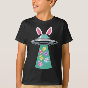 Camiseta Conejos de Pascua de ovnis alienígenas de ciencia 