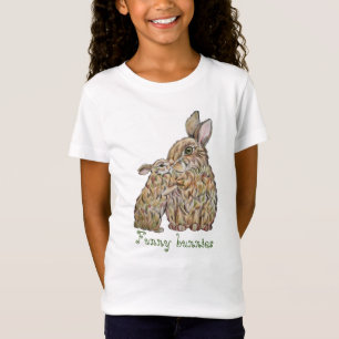 Camiseta Conejos divertidos. Dibujo de lápiz