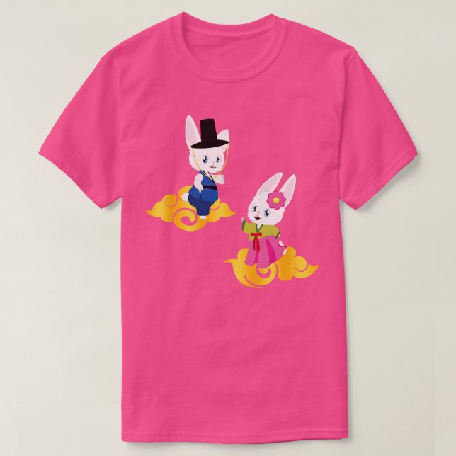 Camiseta Conejos en hanbok (Diseño del anverso)