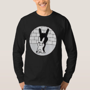 Camiseta Conejos juego de sombras cuernos de diablo - Blanc