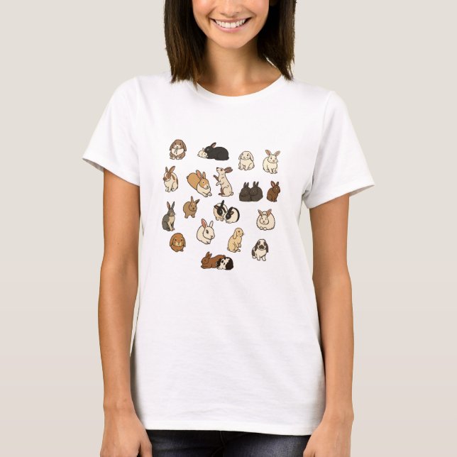 Camiseta Conejos por todas partes (Anverso)