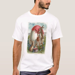 Camiseta Conejos que pintan un huevo