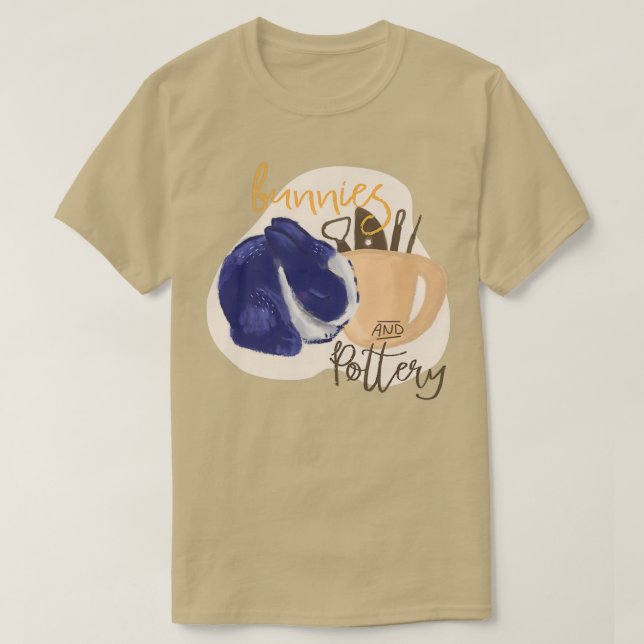 Camiseta Conejos y cerámica (Diseño del anverso)
