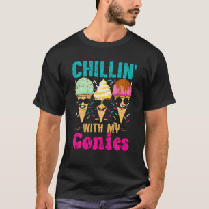 Camiseta Cones divertidos de playa de verano con helados