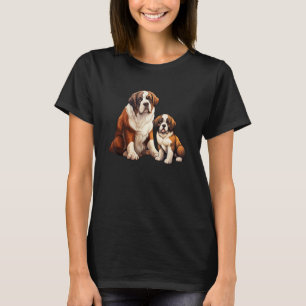 Camiseta Conexión De Cachorro De Perro De San Bernardo