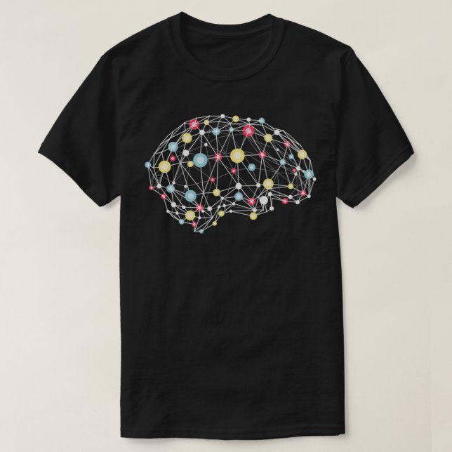 Camiseta Conexiones cerebrales conexiones coloridas de sina (Diseño del anverso)