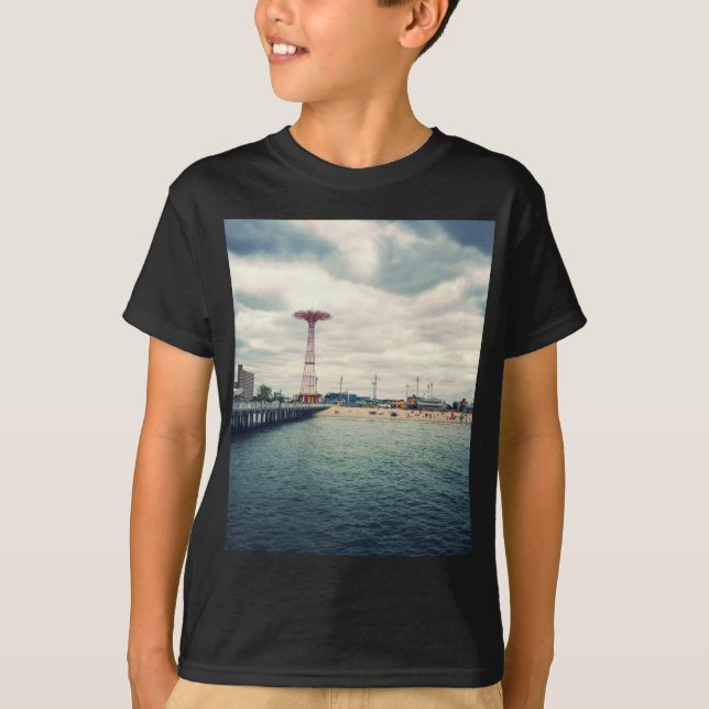 Camiseta Coney Island Beach Panorama (Anverso)