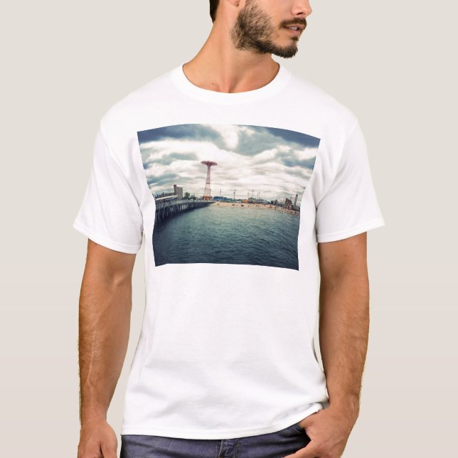 Camiseta Coney Island Beach Panorama (Anverso)