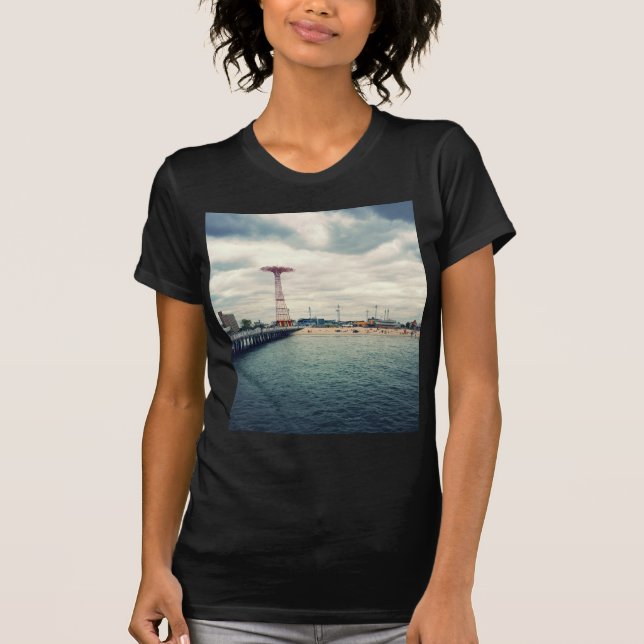 Camiseta Coney Island Beach Panorama (Anverso)