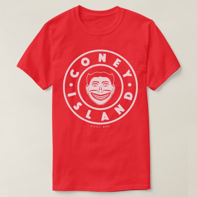 Camiseta Coney Island New York Steeplechase Face Circle Whi (Diseño del anverso)