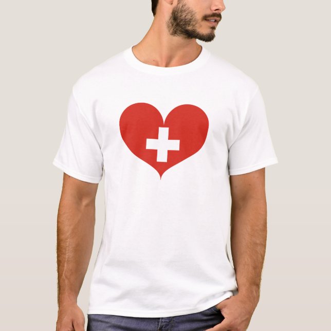 Camiseta Confederación Suiza - Bandera Suiza (Anverso)