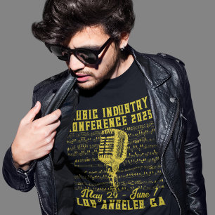 Camiseta Conferencia de la industria musical de estilo vint