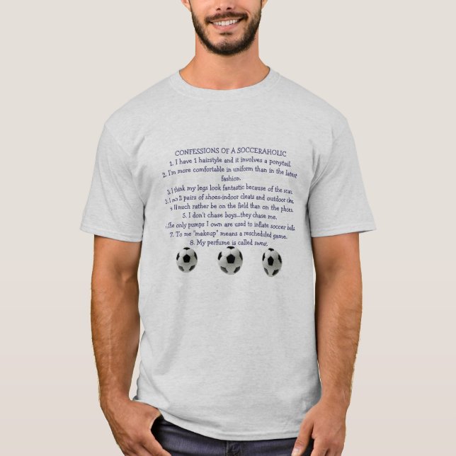 Camiseta Confesiones de un Socceraholic (Anverso)