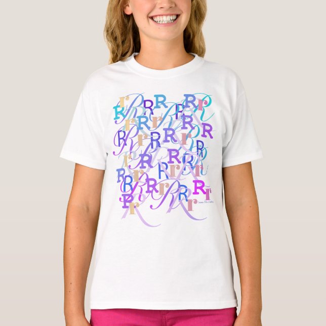 Camiseta Confeti de Letras "R" (Anverso)