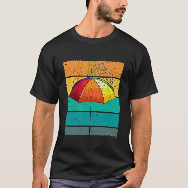 Camiseta Confeti de paraguas retro para un ventilador de co (Anverso)
