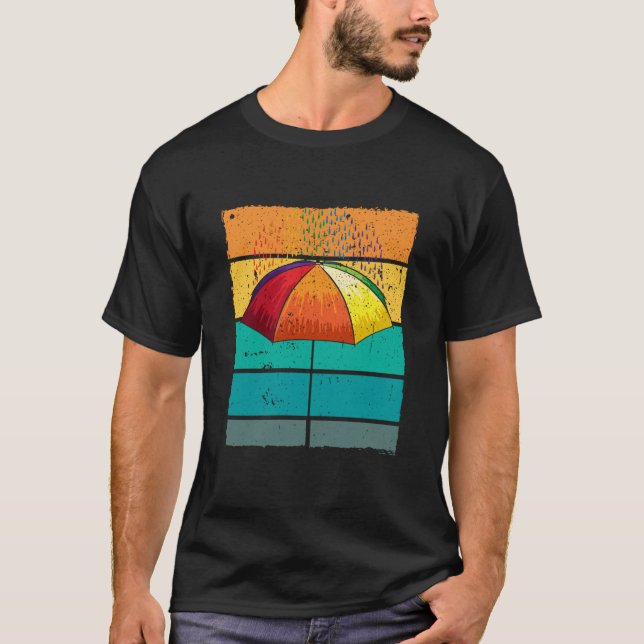Camiseta Confeti de paraguas retro para un ventilador de co (Anverso)