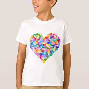 Camiseta Confeti del corazón del arco iris