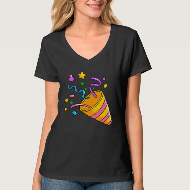Camiseta Confetti Artwork Celebrating a Party (Anverso)