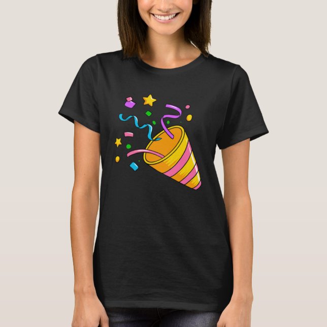 Camiseta Confetti Artwork Celebrating a Party (Anverso)