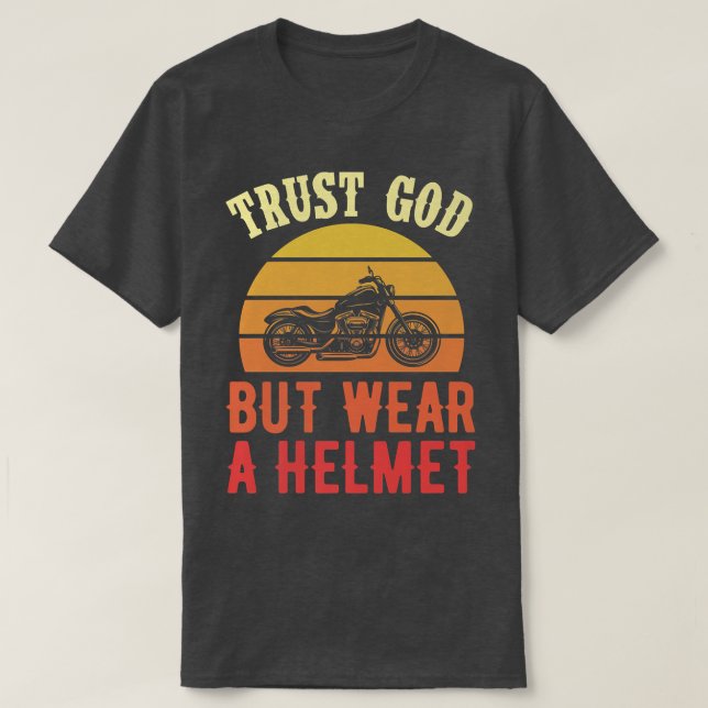 Camiseta Confía En Dios Pero Usa Una Motorc Cristiana Funda (Diseño del anverso)