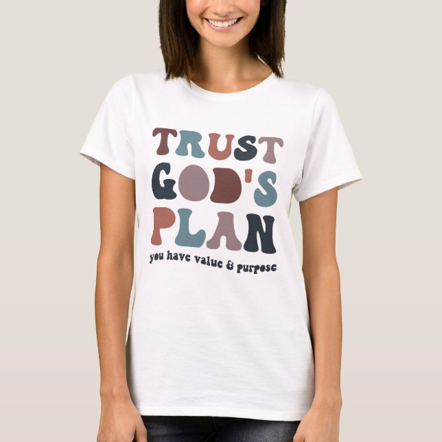 Camiseta Confía En El Plan De Dios, Cristiano Moderno (Anverso)