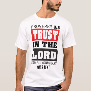 Camiseta Confía en el Señor – Proverbios 3:5 Cita Cristiana