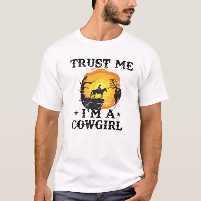 Camiseta Confía en mí, soy un jinete ecuestre Chica de equi (Anverso)