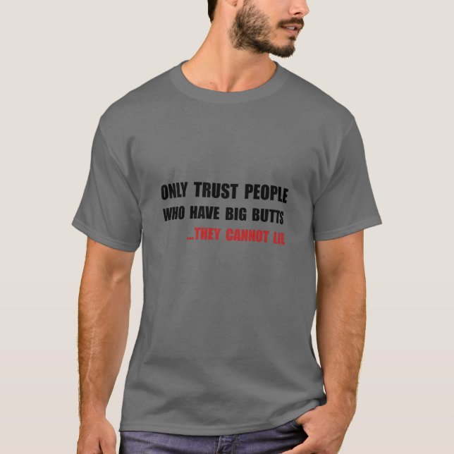 Camiseta Confía en Traseros Grandes Familia Divertida (Anverso)