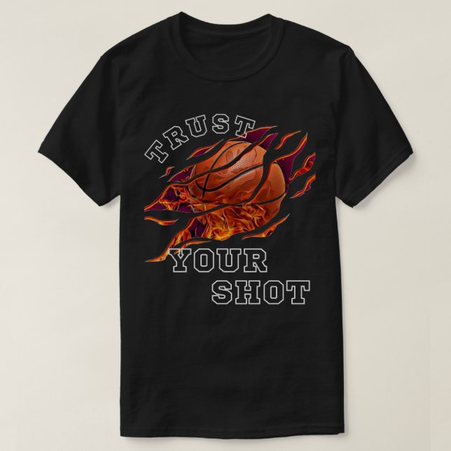 Camiseta Confía en tu disparo - Negrita Tee de Baloncesto N (Diseño del anverso)