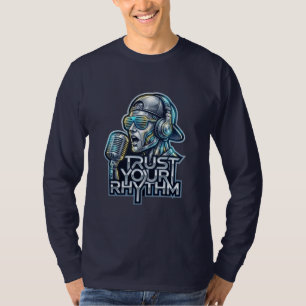 Camiseta Confía en tu Ritmo - Robot de Música Futurista